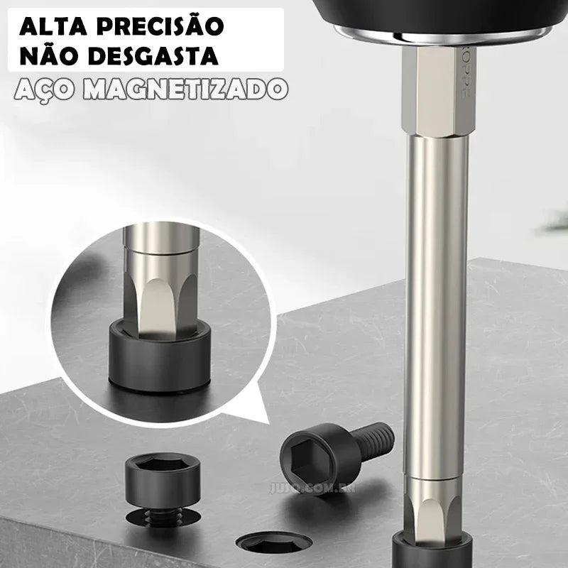 Kit 8 Brocas Sextavadas de Aço Magnéticas™