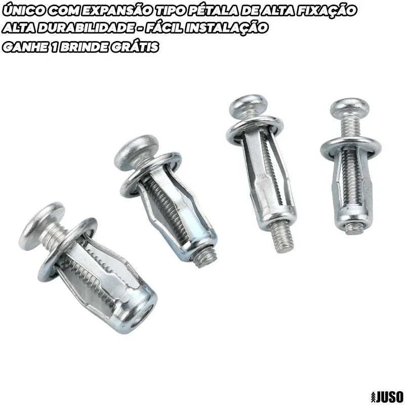 Grampos Rebites Rosqueado de Expansão - Kit 10 Unidades