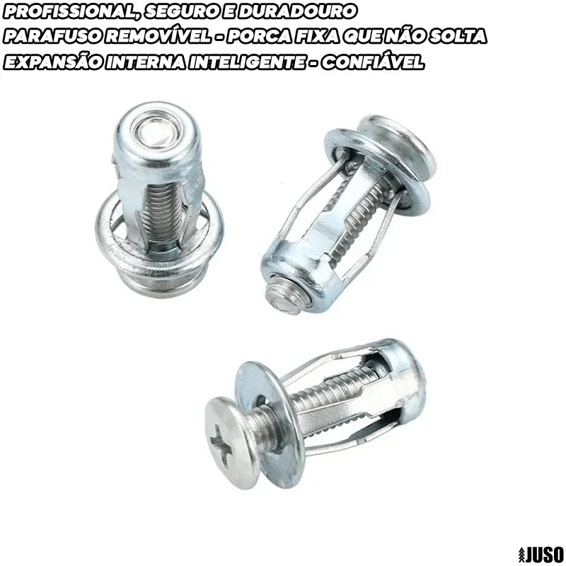 Grampos Rebites Rosqueado de Expansão - Kit 10 Unidades