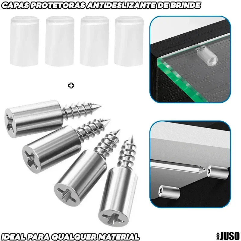 Kit Suporte Auto-Roscante para Prateleiras™ [+BRINDE GRÁTIS]
