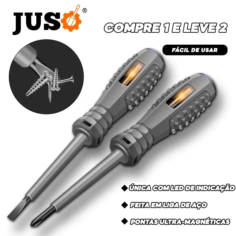 Chave de Fenda Com Testador de Tensão 2 em 1 [COMPRE 1 LEVE 2]