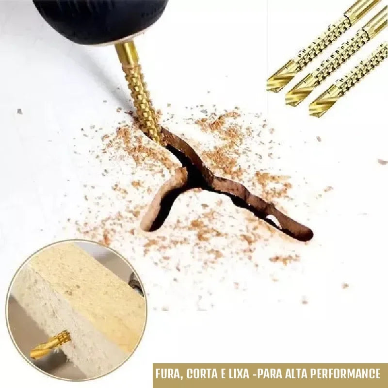 Brocas de TitaniumTwist™ 3 em 1 - Perfura, Corta e Lixa [COMPRE 5 LEVE 6]