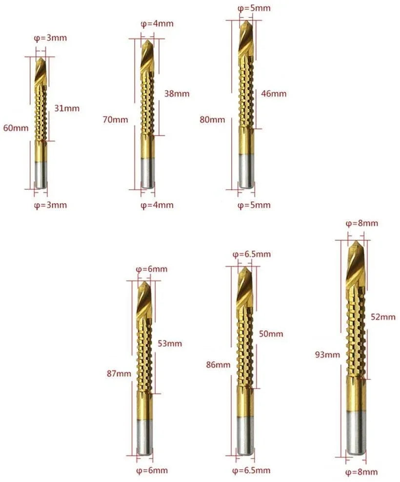 Brocas de TitaniumTwist™ 3 em 1 - Perfura, Corta e Lixa [COMPRE 5 LEVE 6]