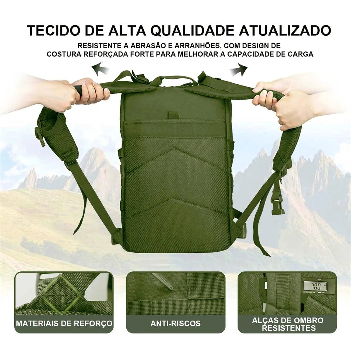 Mochila Tática FORTRESS™ -  Alta Capacidade