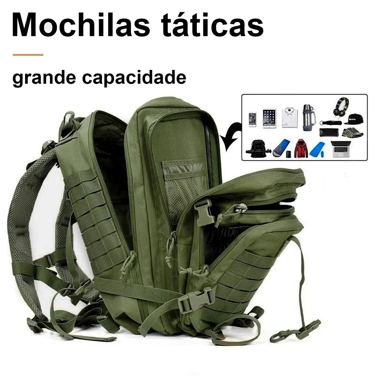 Mochila Tática FORTRESS™ -  Alta Capacidade